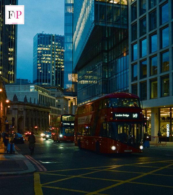 Red London buses at sunset as households prepare for the UK Autumn Budget 2026