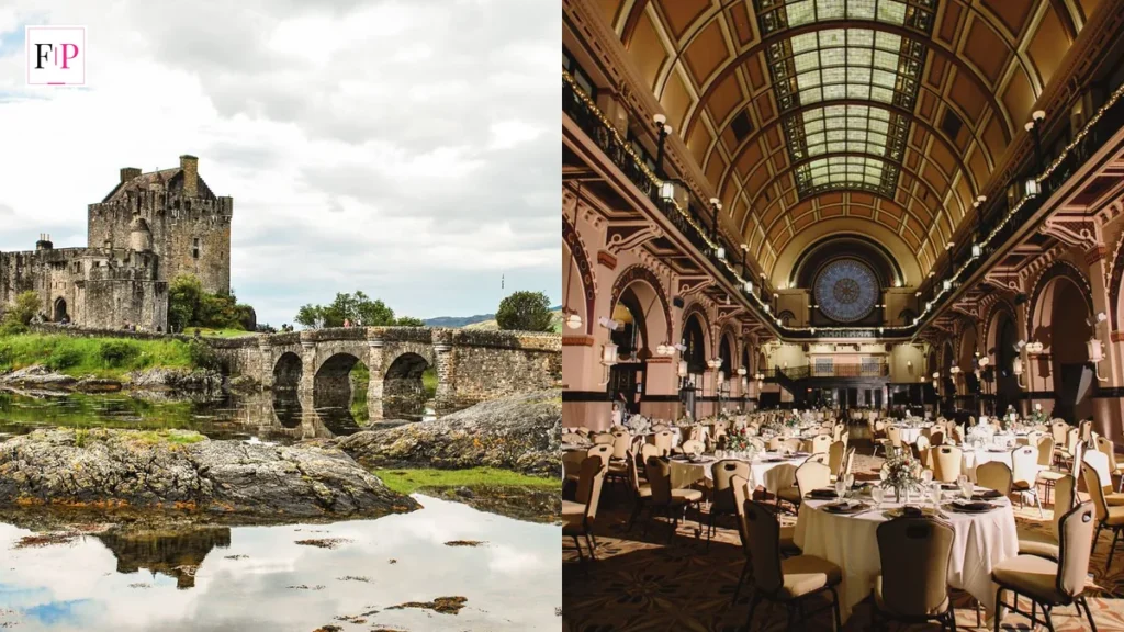 Celebrity Traitors Cast: Meet All 21 Stars of Series 2 A Scottish castle beside a loch and a grand banquet hall set for dinner — celebrity traitors cast series 2 at Ardross Castle