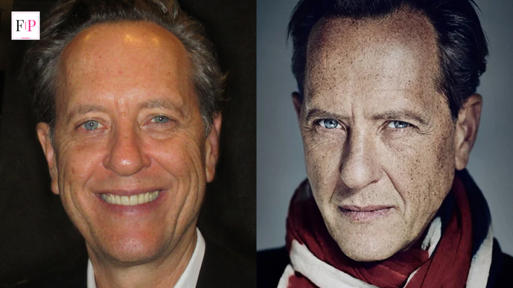 Richard E Grant Celebrity Traitors star — side-by-side portraits of the actor