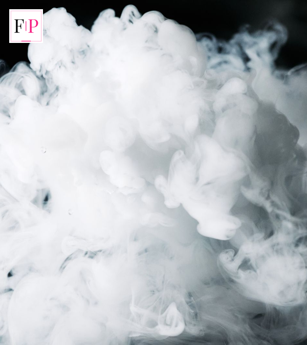 Close-up of a thick vapour plume affected by the new vape tax UK