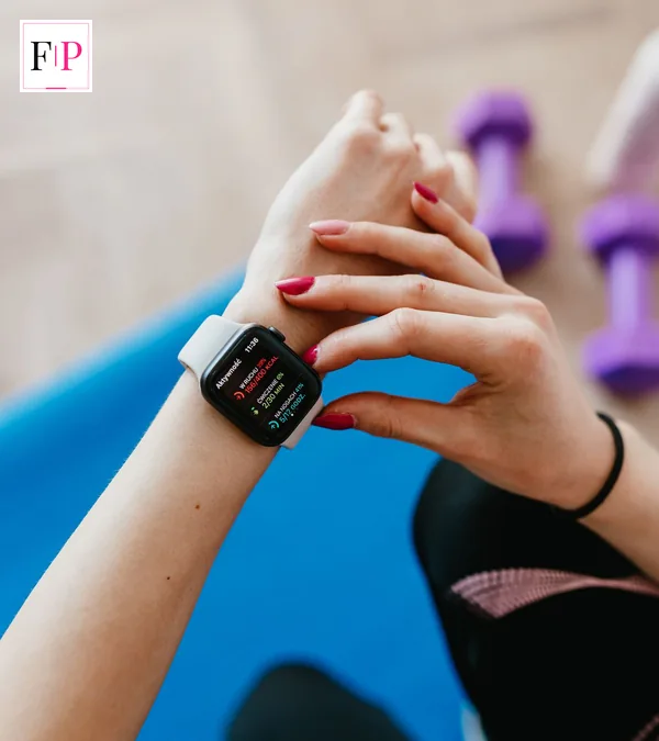 Fitness watch showing activity stats during a zone 2 cardio session